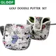 Wasserdicht golf mallet putter kopfbedeckungen platz graffiti muster PU leder mit magnetische