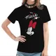 Klassisches vielseitiges schwarzes T-Shirt für Frauen Cartoon Minnie Maus gedruckt Mädchen T-Shirts