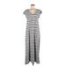 Lou & Grey for LOFT Casual Dress - Maxi: Gray Stripes Dresses - Women's Size Medium