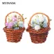 1:12 Dollhouse Woven Hand Flower Basket Storage Basket Kids baby Pretend Play Toy Doll House