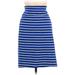 Lularoe Casual Skirt: Blue Stripes Bottoms - Women's Size Medium