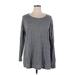 J.Jill Long Sleeve T-Shirt: Gray Tops - Women's Size X-Large