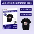 A3 A4 Iron On T Shirt Heat Transfer Paper For Dark Color 100% Cotton Fabrics Cloth Inkjet Printing