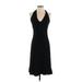 White House Black Market Casual Dress - Midi Halter Sleeveless: Black Print Dresses - Women's Size X-Small