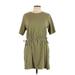 Old Navy Casual Dress - Mini Crew Neck Short sleeves: Green Print Dresses - Women's Size Large