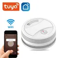Wifi Tuya Rilevatore di fumo intelligente Sensore 80DB Allarme Rilevatore di fumo antincendio Wifi/433 Protezione antincendio Allarme di sicurezza domestica Smart Life APP