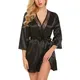 Women Satin Comfy Silky Robes Summer Wrap Dressing Gown Bathrobe Nightgown Pajamas Dress Sexy Women