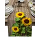 Sunflower Wood Grain Retro Linen Table Runners Holiday Party Wedding Decoration Table Runner Table