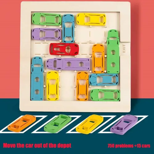Holzauto Modell Spielzeug Auto Lieferung aus Parking lot Puzzles pädagogische Logik Denken Training