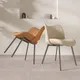 Italian minimalist modern dining chair for home restaurant and hotel high-end chair designer cream