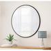Latitude Run® Wall Mirror Circular Mirror Framed Mirror Round Vanity Mirror Dressing Mirror in White/Black | 0.98 H x 36 W x 36 D in | Wayfair