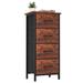 Retro Berry Brown Dresser - Sturdy Frame, Premium Drawers, Portable Design Accentuations by Manhattan Comfort | Wayfair W16-11489