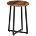 17 Stories Stylish Rustic Round End Table - Compact Rustic + Black Side Table For Small Spaces Wood in Brown | Wayfair
