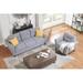 ExpressThrough Modern Living Room Sofa Set Linen Upholstered Couch Linen in Gray | 34.39 H x 80.2 W x 29.96 D in | Wayfair Living Room Sets