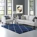 Rectangle 5' x 8' Area Rug - Toryn Diamond Lattice Shag Area Rug by Modway Polypropylene | Wayfair R-1144F-58