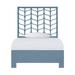 David Francis Furniture Ivy Open-Frame Bed Wood/Wicker/Rattan in Blue | 60 H x 42 W x 78.5 D in | Wayfair B5055-T-S166