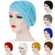 Chapeaux de prière en polyester tressé pour femmes casquettes Hijab turban islamique chapeaux de