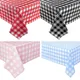 Nappe de poulet à carreaux en plastique imperméable couverture de table rouge noir intérieur