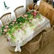 Nappe murale imperméable à fleurs 3d nappe de Table rectangulaire et ronde en coton épais pour
