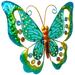 Northlight Seasonal Green Metal Butterfly Outdoor Garden Wall Décor Metal in Blue/Gray/Green | 10 H x 12 W x 0.5 D in | Wayfair NORTHLIGHT DW99691