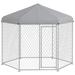 Pawhut 13.4' x 11.5' x 8.8' Outdoor Dog Kennel w/Waterproof Cover, Steel | 93 H x 110 D in | Wayfair D02-181V01SR