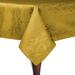 Ultimate Textile Modern Damask Kenya 52 X 70-Inch Rectangular Tablecloth Flax Gold Polyester in Gray/Yellow | 70 W x 52 D in | Wayfair