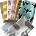 Couvertures en coton bio doux pour bébé nouveau-né bambou lange d'emmaillotage en mousseline