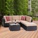 Red Barrel Studio® 4 Piece Rattan Sectional Seating Group w/ Cushions | Outdoor Furniture | Wayfair 84495579596B44309204F58FE0996DD0