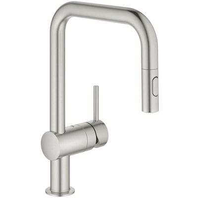 Minta - Spültischarmatur mit ausziehbarer Geschirrbrause, SuperSteel 32322DC2 - Grohe Image