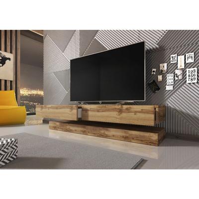3xEliving Innovativer, moderner TV-Ständer Sajna 140cm Eiche Wotan - wotan-eiche