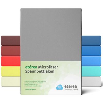 etérea Microfaser Spannbettlaken Grau 90x200 - 100x200 cm