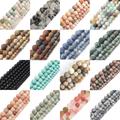 Perle tonde di pietra turchese morganite naturale opaca da 4/6/8/10 mm per la creazione di gioielli braccialetto fai da te 15''