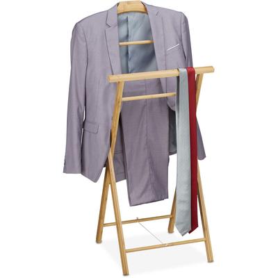Stummer Diener, Bambus, klappbar, für Bad & Schlafzimmer, Herren & Damen, Herrendiener hbt Image