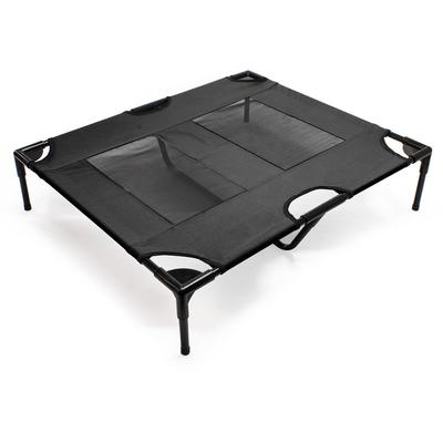 Outdoor Hundebett Hundereisebett Schlafplatz Katzenliege l 92 x 77 x 20 cm Schwarz bis 50 kg Image