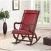 Wildon Home® Deyla Rocking Chair Wood in Red | 38 H x 36 W x 22 D in | Wayfair A996E5ECFFAF4C39AACF7E09FB07296F