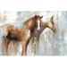 Ebern Designs Horse Pals Framed Painting Paper, Solid Wood in Brown/Gray | 20 H x 30 W x 1.25 D in | Wayfair 61CE27553A1F4268914CDF19A2E19F74
