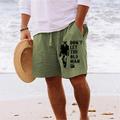 Don't Let The Old Man In Men's Cotton Shorts Hawaiian Shorts Beach Shorts Drawstring Elastic Waist Comfort Breathable Short