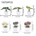 6pcs/set Artificial Plant Decor Set: Lifelike Evergreen Plant Pottery Perfect for Year-Round Home, Office, Store, Restaurant Countertop, and Desktop Decoration