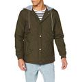 Urban Classics Herren Quilted Hooded Jacket, dark olive, L