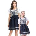 Karneval Oktoberfestbier Kostüm Dirndl Trachtenkleader Dirndlbluse Bayerisch Maid Deutsch München Wiesn Damen Mädchen Stoff im traditionellen Stil oben Kleid Schürze