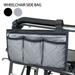 Fyeme Wheelchair Bag for Side of Chair with Reflective Stripe Wheelchair Armrest Side Organizer for Electric and Manual Wheelchairs 13x7inch