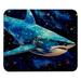 Shark Gaming Mouse Pad Desk Mat Desk Pad Non-Slip Rubber Bottom Printed Square 8.3x9.8 Inch - Suitable for Office and Gaming