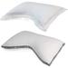 durable & Elm | Ultimate Side Sleeper Pillow with Adjustable Filler to Get The Perfect Contour Curved Pillow for A Neck Pain Relief Sleep - Removable Latex and Polyester Filling (Pill