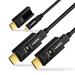 DTECH 50m Fiber Optic HDMI Cable 4K 60Hz 4:4:4 Chroma Subsampling 18Gbps High Speed with Dual Micro HDMI and Standard HDMI Connectors (164-Feet Black)