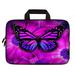 icolor purple butterfly laptop carrying bag cover neoprene travel briefcase portable chromebook ultrabook sleeve case with handle fit 9.7 10 10.1 10.2 inch dell google acer hp lenovo asus(ihb10-05)