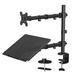 Laptop Monitor Stand with Keyboard Tray Adjustable Desk Mount Laptop Holder with Clamp and Grommet Mounting Base for 13 to 27 Inch LCD Computer Screens Up to 22lbs Notebook up to 15.6 Black