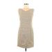 Worth New York Casual Dress - Sheath: Gray Jacquard Dresses - Women's Size 2