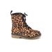 Yoki Boots: Brown Animal Print Shoes - Women's Size 6 1/2