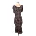 Tanya Taylor Casual Dress - Midi: Black Print Dresses - Women's Size Small