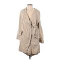 Silence and Noise Jacket: Knee Length Tan Print Jackets & Outerwear - Women's Size Small